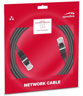 Speedlink 3m NetzwerkKabel Cat 5e STP RJ45 Gigabit Patchkabel LAN DSL Ethernet