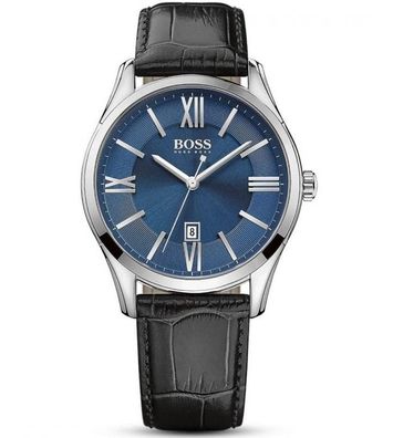 HUGO BOSS Ambasador 1513386 Herrenuhr 43mm NEU Blau Uhr