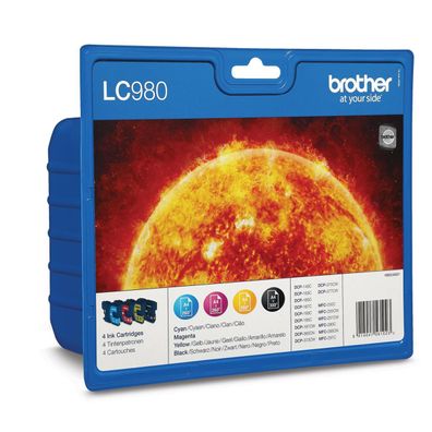 Brother LC980VALBP ink cartridge 4 pc(s) Original Black, Cyan, Magenta, Yellow