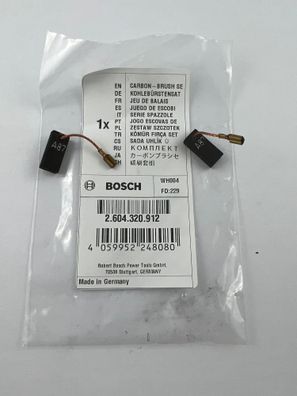 BOSCH Original Kohlebürsten 2604320912 / 2604320908 / 3607031630