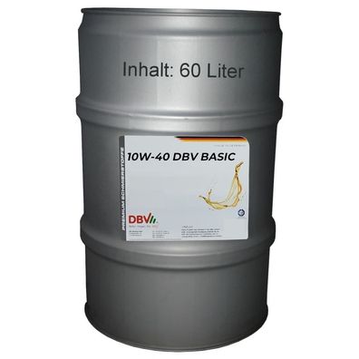 10W-40 DBV BASIC 60-Liter-Fass