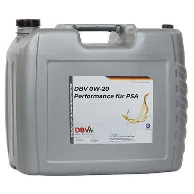 DBV 0W-20 Performance für PSA 20-LIter-Kanister