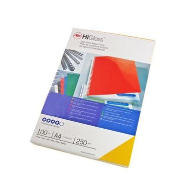 GBC Einbanddeckel HiGloss, DIN A4, 250 g/qm, schwarz