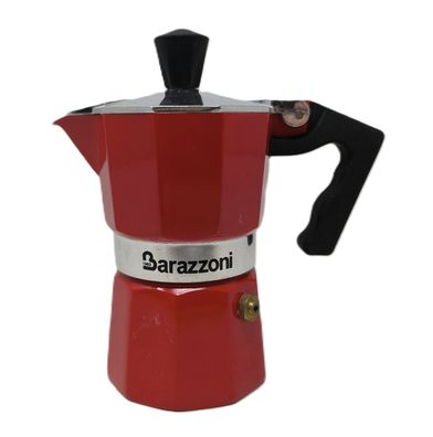 Barazzoni die farbige Espressokocher 1 Tasse, Aluminium Rot 6.6 x 12.4 x 13.1 * V