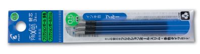 Pilot LFBTRF30EF3L-E Tintenrollermine FriXion 4 - 0,25 mm, blau, 3 er Pack