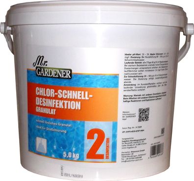 5kg Mr. Gardener Chlor-Schnelldesinfektion