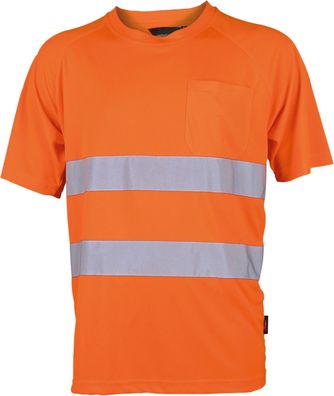 Arbeitsshirt Warnschutz T-Shirt, Orange Größe L