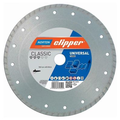 Norton Clipper Diamanttrennscheibe Classic Universal Turbo - 115x22,2 mm