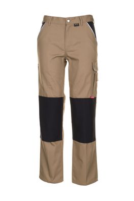 Arbeitshose Bundhose Canvas 320 khaki/schwarz Größe 42