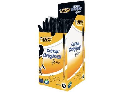 BiC® 872731 Kugelschreiber Cristal® Original fine - 0,35 mm, schwarz (dokumentenecht)