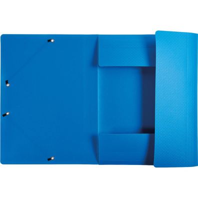 Exacompta Sammelmappe Opak 55082E A4 PP Gummizug 3Klappen blau