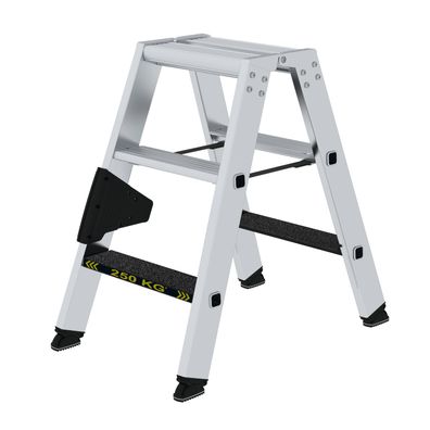 Stufen-Stehleiter 250 kg beidseitig begehbar mit clip-step R13 2x3 Stufen