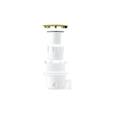 Ablaufgarnitur, Siphon Dusche, Badewanne Gold 90mm