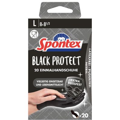 Spontex Handschuh Black Protect 12969088 Gr.08 sw 20St