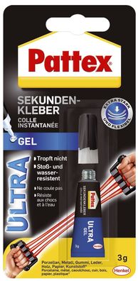 Pattex SekundenAlleskleber Ultra Gel, 3 g Tube