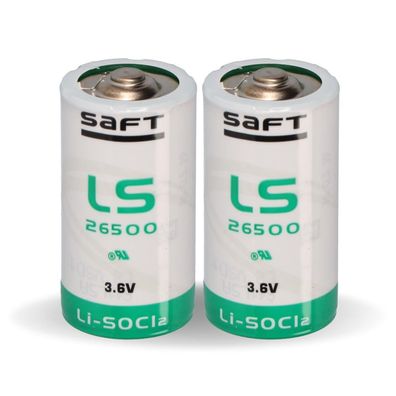 2x SAFT Lithium Batterie Baby C LS 26500 3,6V 7,7Ah Lithium-Thionylchlorid