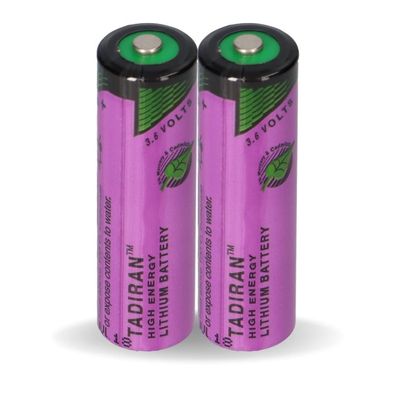 2x Tadiran Lithium 3,6V Batterie SL 760/S AA - Zelle LiSOCl2 2200mAh