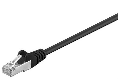 Goobay 68656 CAT 5e Patchkabel, F/UTP, Schwarz, 10 m - CCA Kupfergemisch