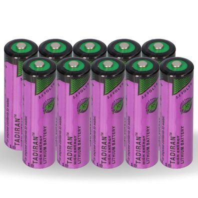 10x Tadiran Lithium 3,6V Batterie SL 760/S AA - Zelle LiSOCl2 2200mAh