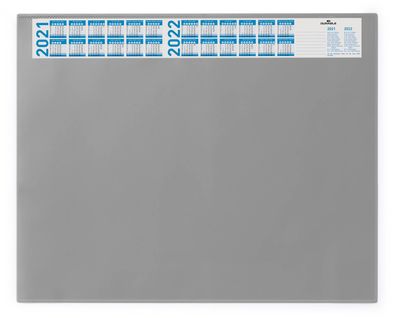 Durable 7204 10 Schreibunterlage mit Jahreskalender - PVC, 650 x 520 mm, grau