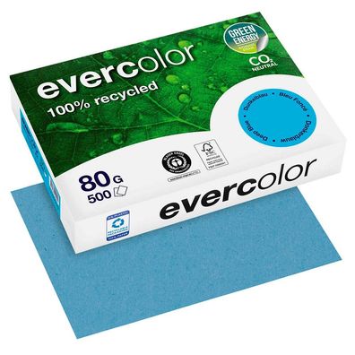 Clairefontaine Clairefontaine Recyclingpapier Evercolor dunkelblau DIN A4 80