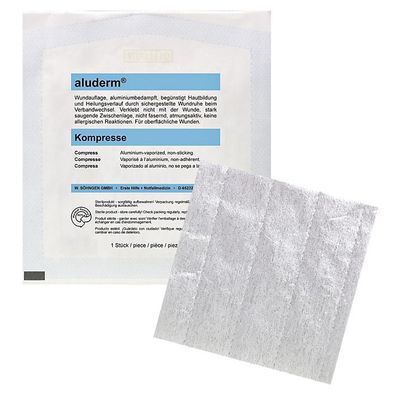 Söhngen 1003208 aluderm® Kompresse - 10 x 10 cm, einzeln