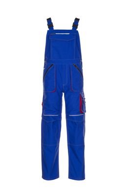 Arbeitshose Latzhose Basalt kornblumenblau/rot Größe 28