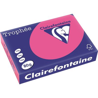 Clairalfa 2973C Multifunktionspapier Trophée A4 80 g/qm neonrosa