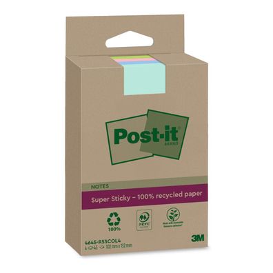 Post-it Haftnotiz 4645-RSSCOL4 102x152mm 45Bl. sort. 4St