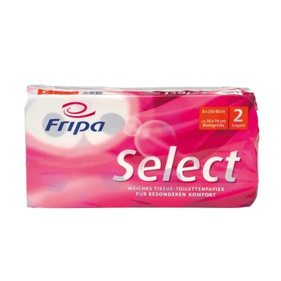 fripa 1020806 Fripa Toilettenpapier Select, 2-lagig, hochweiß