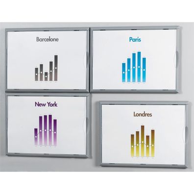 Paperflow Infodisplay 4066X4.35 DIN A4 aluminium 4 St./Pack