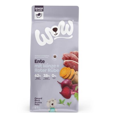 WOW Dog Senior Ente 2 x 6 kg (9,16€/kg)