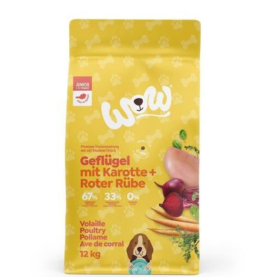 WOW Dog Junior Geflügel 2 x 12 kg (8,33€/kg)