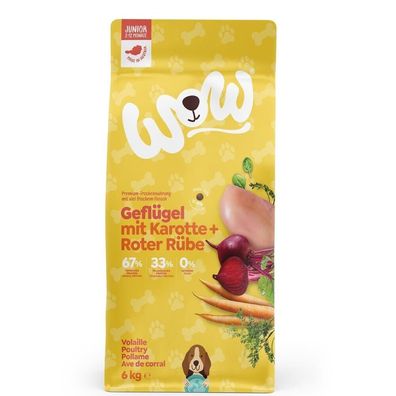 WOW Dog Junior Geflügel 2 x 6 kg (9,16€/kg)