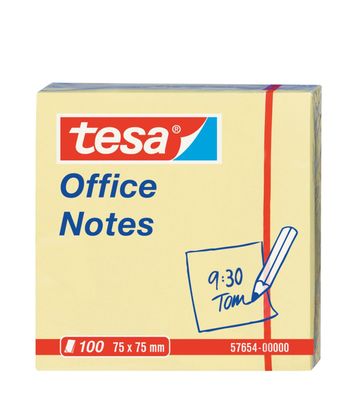 tesa Office Notes Haftnotizen, 75 x 75 mm, gelb