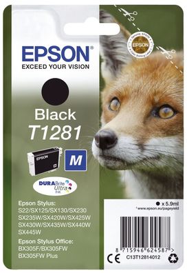 Epson C13T12814012 Original Epson Tintenpatrone schwarz (C13T12814012, 1281, 12814