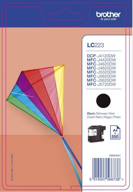 Brother LC223BK Original Brother Tintenpatrone schwarz (LC-223BK)