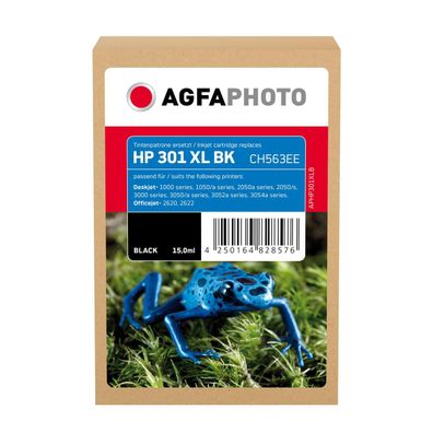 AgfaPhoto Tintenpatrone APHP301XLB wie HP CH563EE 301XL sw