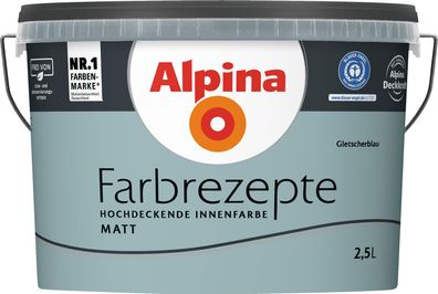 2,5L ALPINA Farbrezepte Gletscherblau, Matt