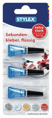 Toppoint 31047 Sekundenkleber - 3x 1 g, extra stark