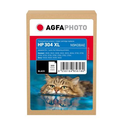 AgfaPhoto Tintenpatrone APHP304XLB wie HP N9K08AE 304XL sw