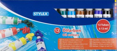 STYLEX® 28652 Ölfarbe - 12 Tuben á 12 ml