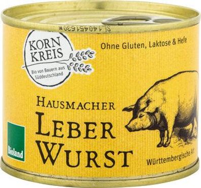 Kornkreis 3x Bioland Hausmacher-Leberwurst 190g