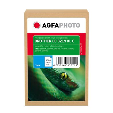 AgfaPhoto Tintenpatrone APB3219XLCD wie Brother LC- c