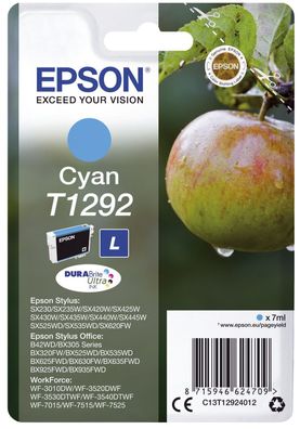 Epson C13T12924012 Original Epson Tintenpatrone cyan (C13T12924012, 1292, 12924012)