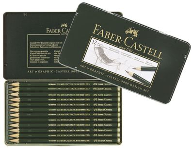 Faber-Castell 119064 Bleistift CASTELL® 9000 12er Design Set(S)