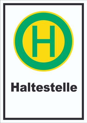 Schild Haltestelle