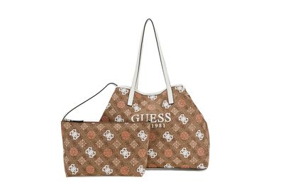 GUESS Vikki Large Tote Bag in Bag Damen Handtasche - Farben: latte logo