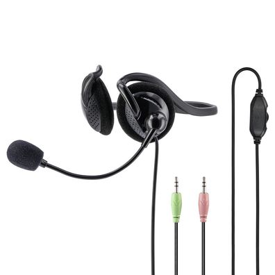 hama 139920 NHS-P100 Headset schwarz