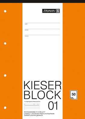 Brunnen 1042941 KIESER-Block A4 KIESER 00110, Kontrastlineatur, Lin. 1